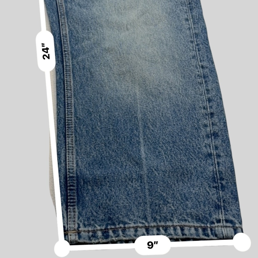 Free People Deep Trance Dropped Boyfriend Jeans Women's 27 Blue Low Rise Crop - Picture 10 of 14